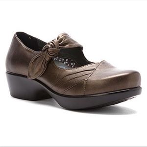Dansko Ainsley Bronze Brown Leather Mary Jane Comfort Clogs Size 41 US11